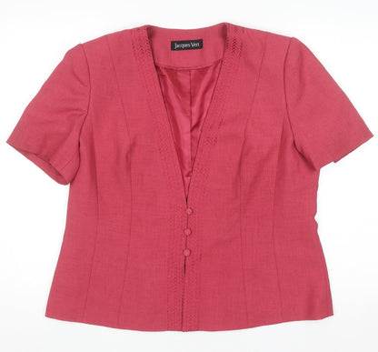 Womens UK Size 16 Jacques Vert Regular Pink Suit Top