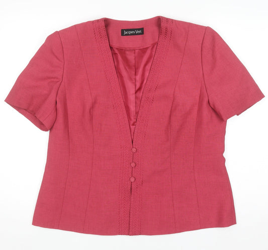 Womens UK Size 16 Jacques Vert Regular Pink Suit Top