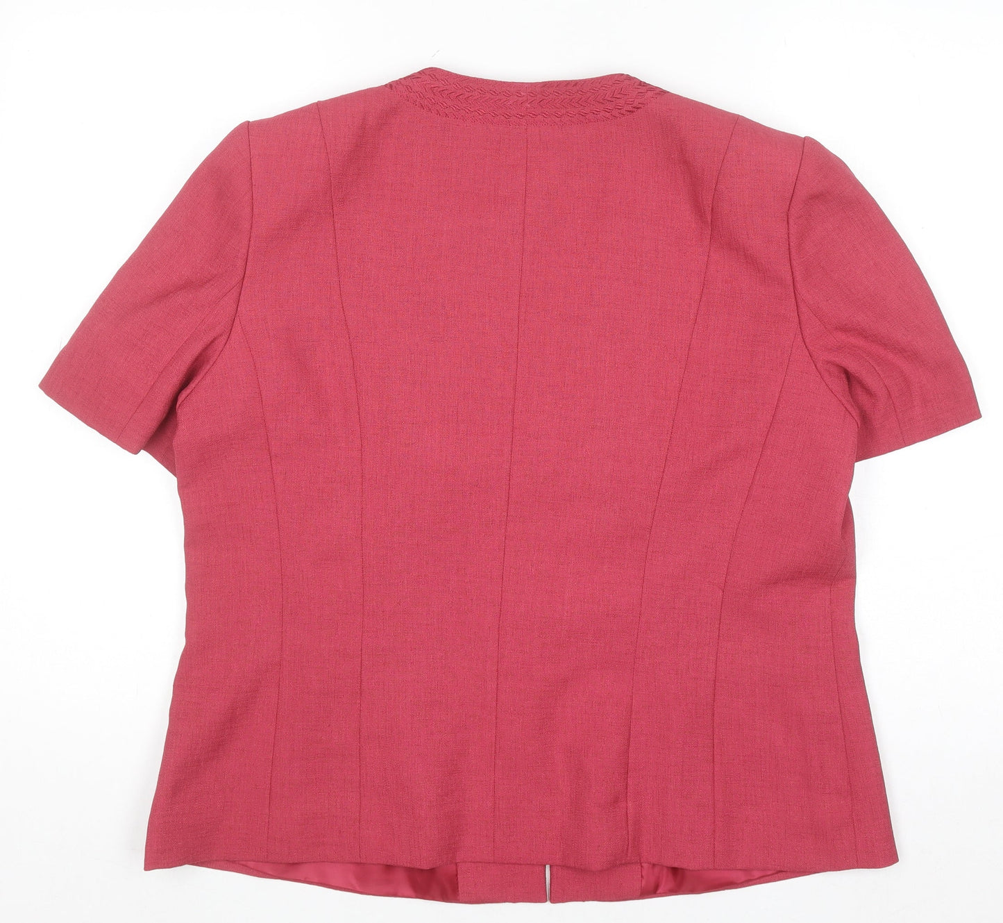 Womens UK Size 16 Jacques Vert Regular Pink Suit Top
