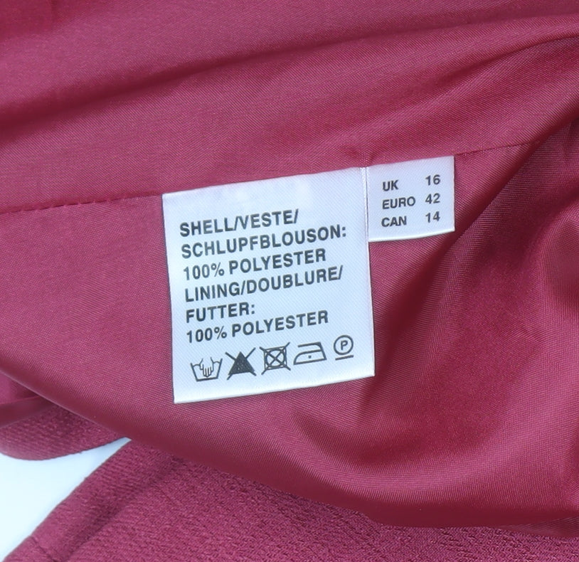 Womens UK Size 16 Jacques Vert Regular Pink Suit Top