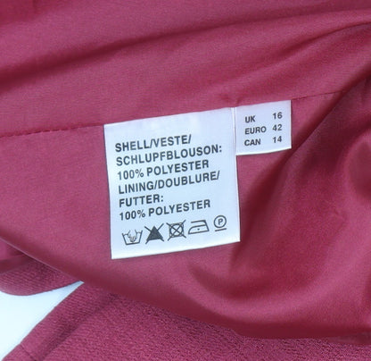 Womens UK Size 16 Jacques Vert Regular Pink Suit Top