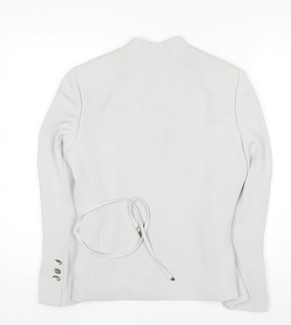 Precis Petite Women's Grey Size 12 Classic Lined Blazer Jacket
