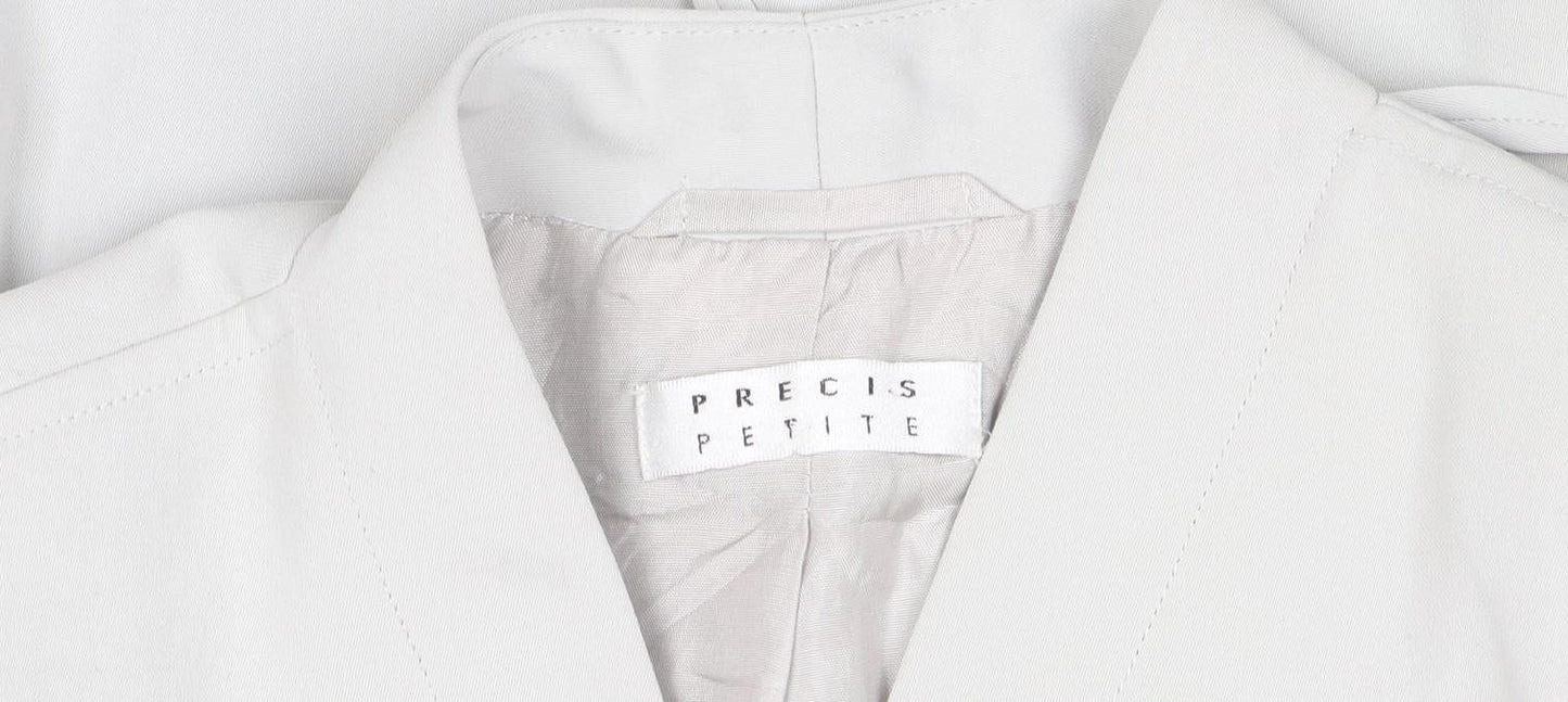 Precis Petite Women's Grey Size 12 Classic Lined Blazer Jacket