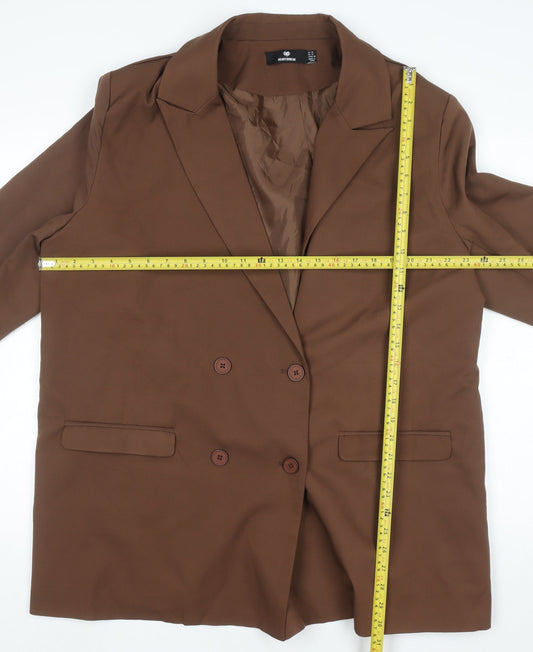 Heartbreak Womens Brown Blazer Jacket Size 18 Regular Fit