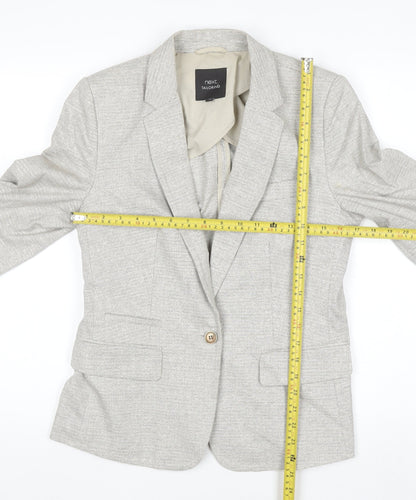 Next Women Beige Tailoring Blazer Size 12 Classic Workwear Style