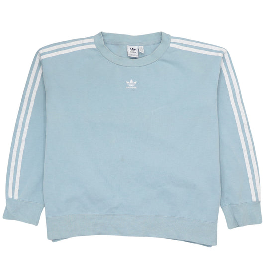 Womens UK Size 12 adidas Blue Pullover Sweatshirt