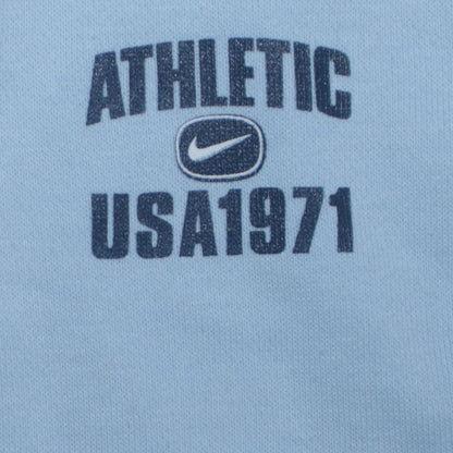 Mens UK Size L Nike Blue 1/4 Zip Sweatshirt