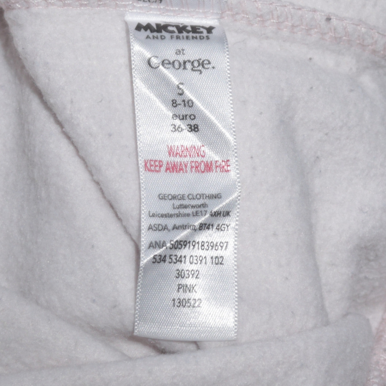 Womens UK Size S George White Pullover Sweatshirt