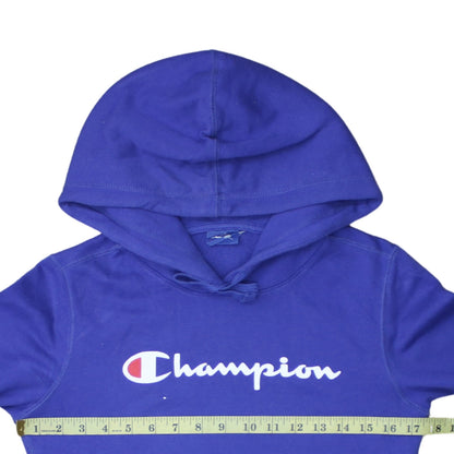 Womens UK Size M Champion Blue Pullover Hoodie