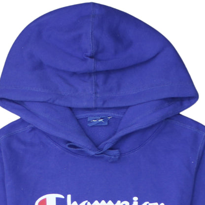 Womens UK Size M Champion Blue Pullover Hoodie