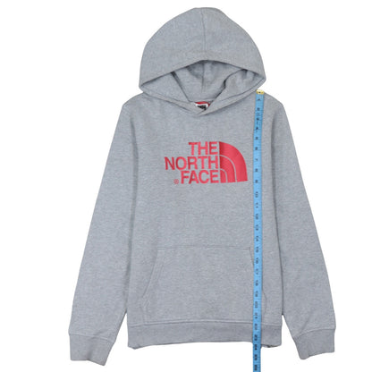 The North Face Girls Grey XL Logo Pullover Hoodie Sweatshirt