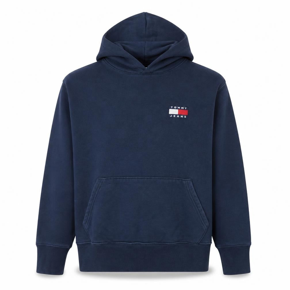 Mens UK Size L Tommy Jeans Blue Pullover Hoodie