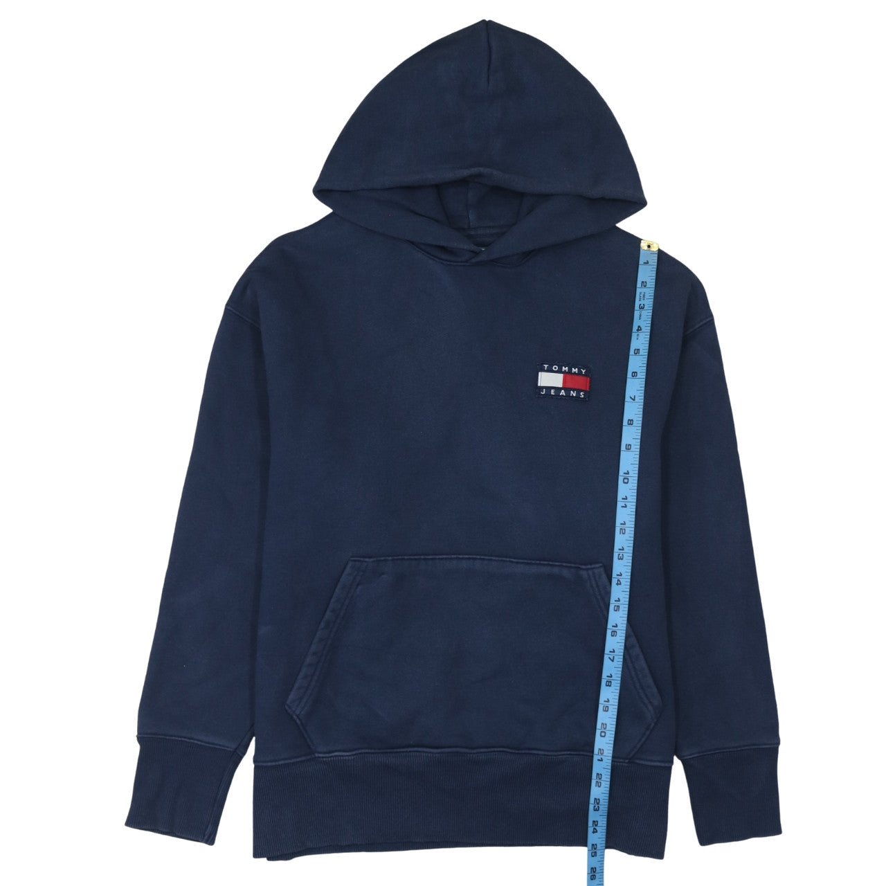 Mens UK Size L Tommy Jeans Blue Pullover Hoodie