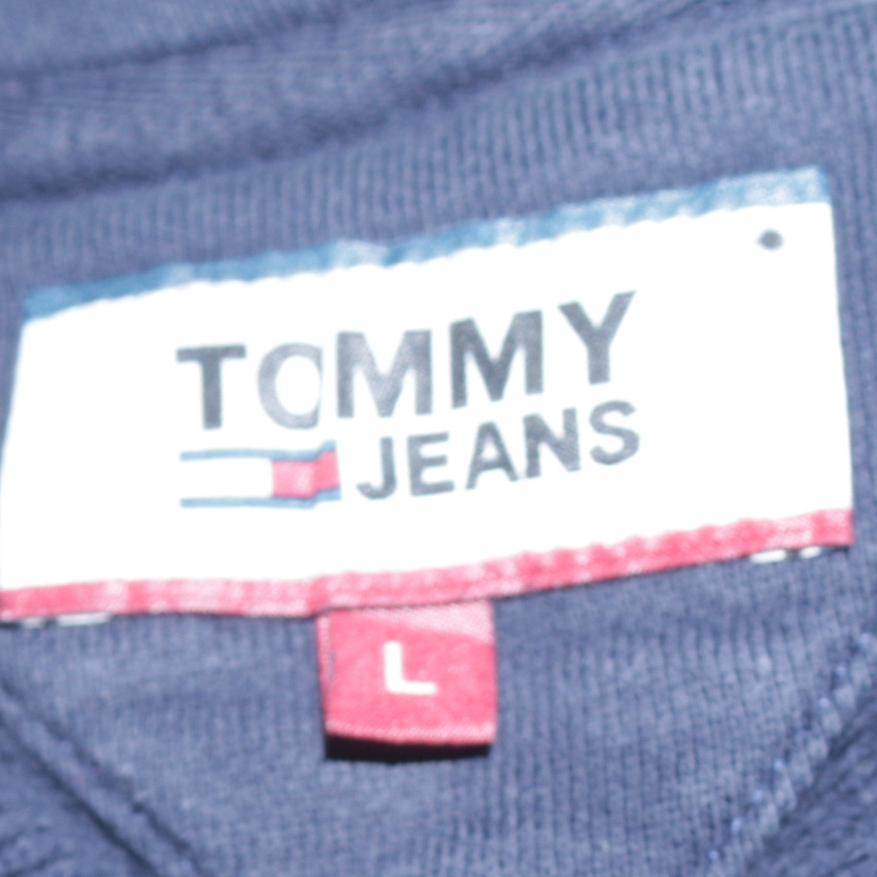 Mens UK Size L Tommy Jeans Blue Pullover Hoodie