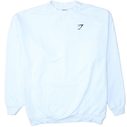 Mens UK Size XS Gymshark White Pullover Sweatshirt
