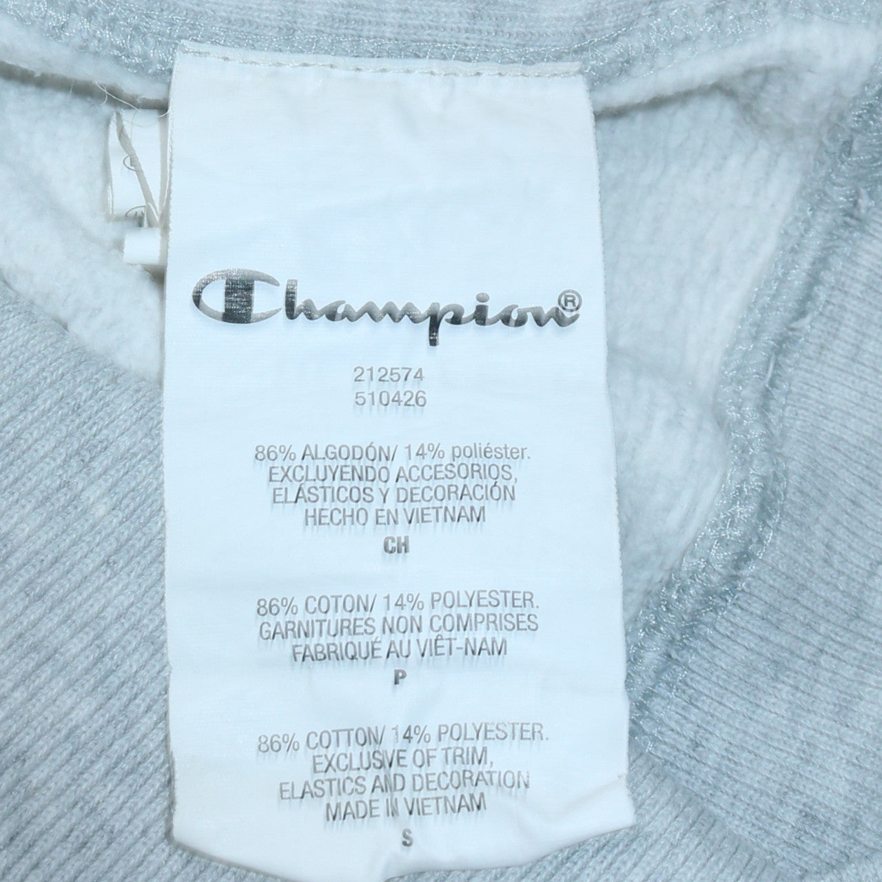 Mens UK Size XS Champion White Pullover Hoodie