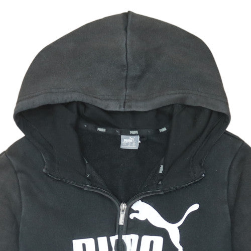 Womens UK Size XL PUMA Black Full Zip Hoodie