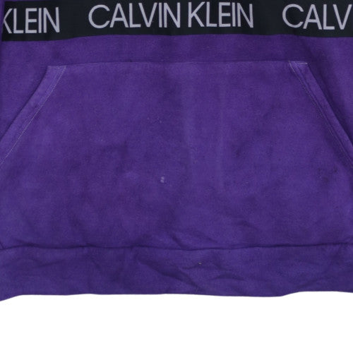 Mens UK Size M Calvin Klein Purple Pullover Hoodie