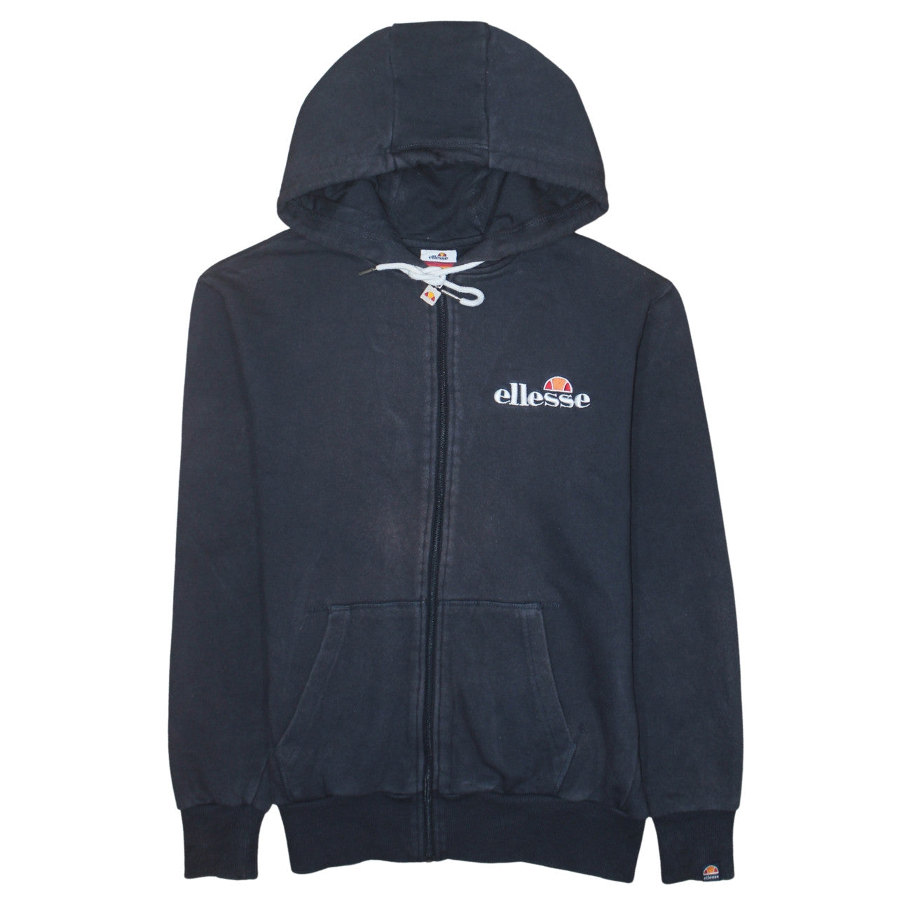 Mens UK Size S ellesse Black Full Zip Hoodie
