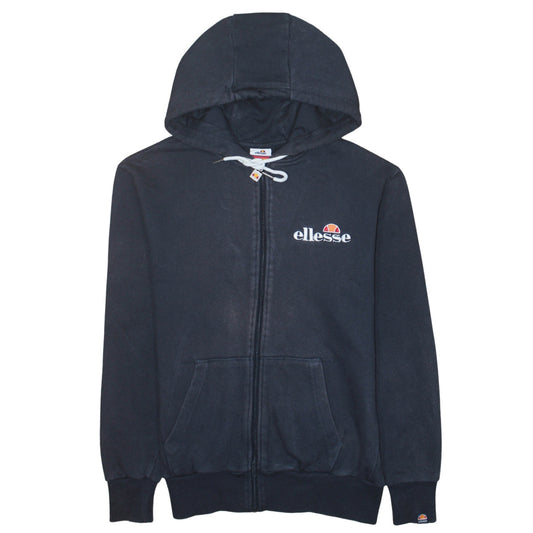 Mens UK Size S ellesse Black Full Zip Hoodie
