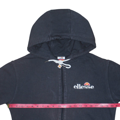 Mens UK Size S ellesse Black Full Zip Hoodie