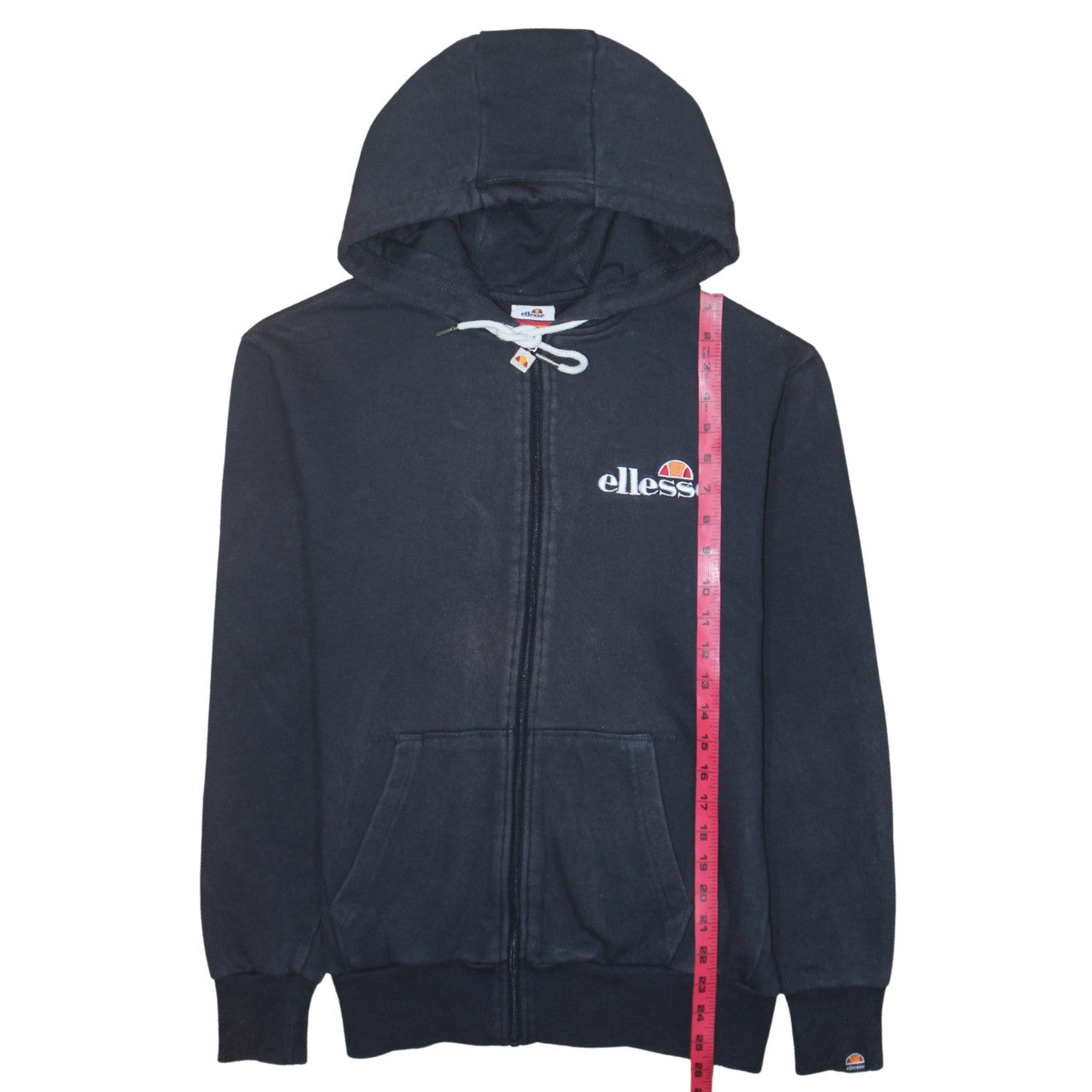 Mens UK Size S ellesse Black Full Zip Hoodie