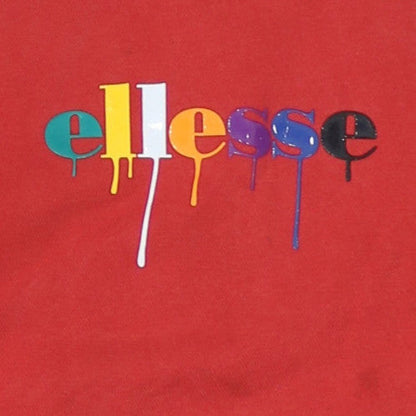 Mens UK Size M ellesse Red Pullover Hoodie