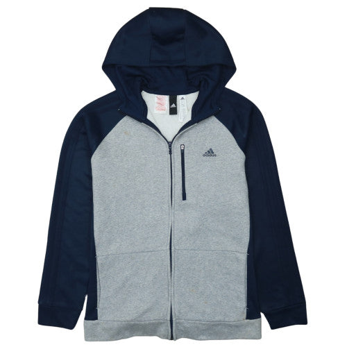 Boys UK Size 15-16 Years adidas Grey Full Zip Hoodie