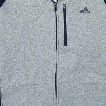 Boys UK Size 15-16 Years adidas Grey Full Zip Hoodie
