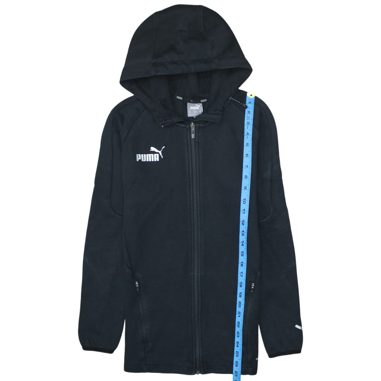 Mens UK Size XS PUMA Black Full Zip Hoodie