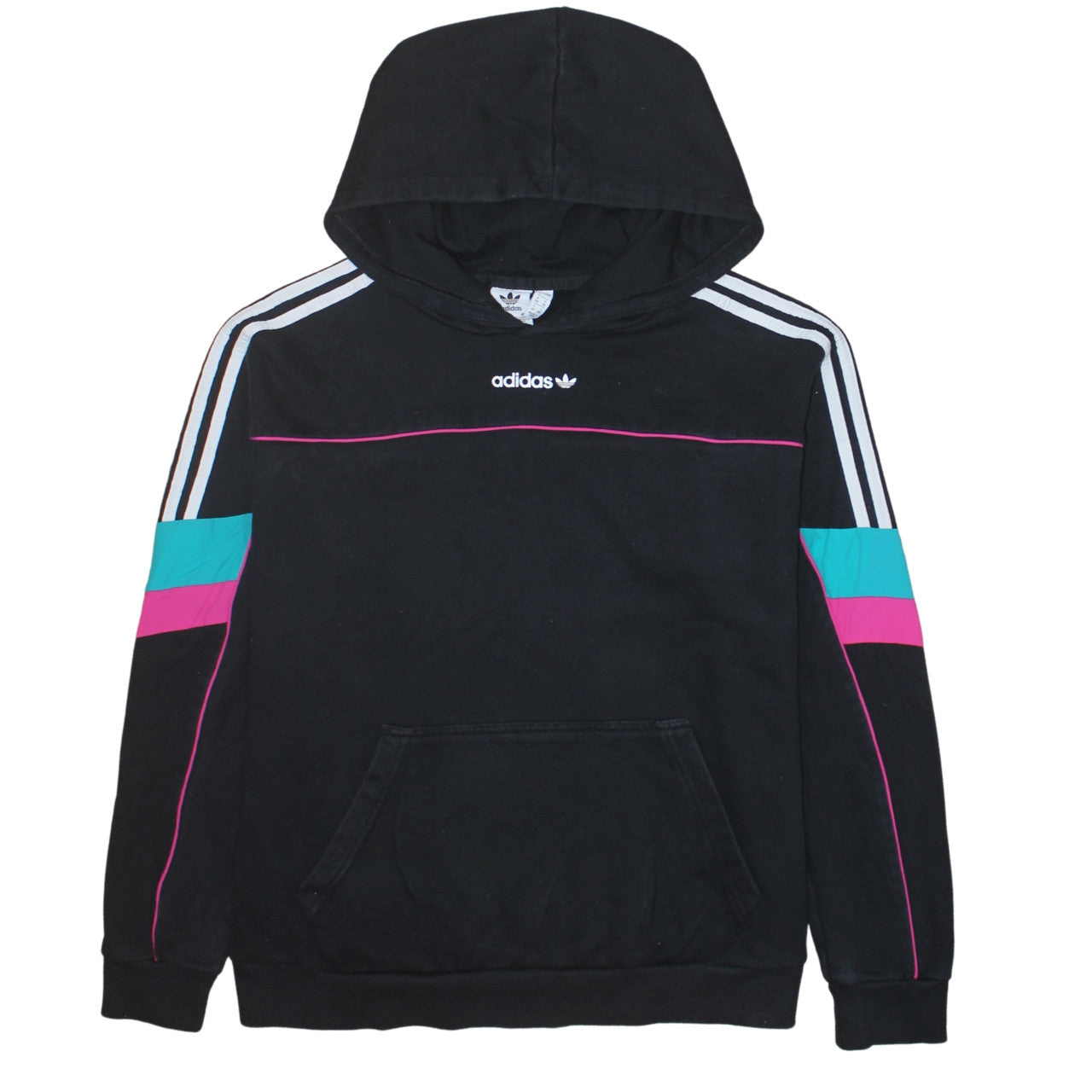 Womens UK Size 8 adidas Black Pullover Hoodie