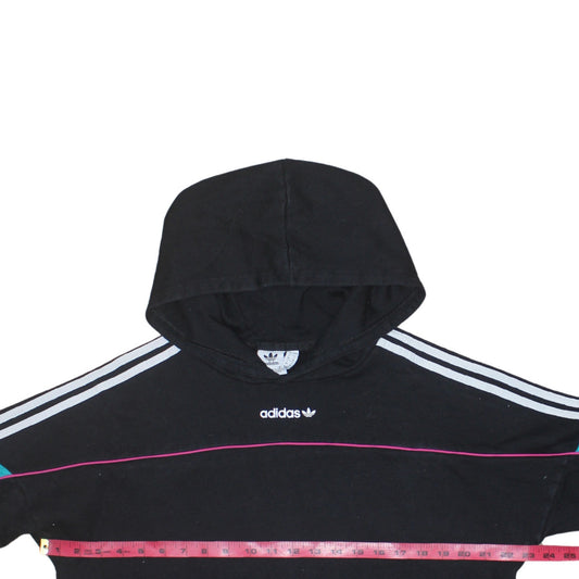 Womens UK Size 8 adidas Black Pullover Hoodie
