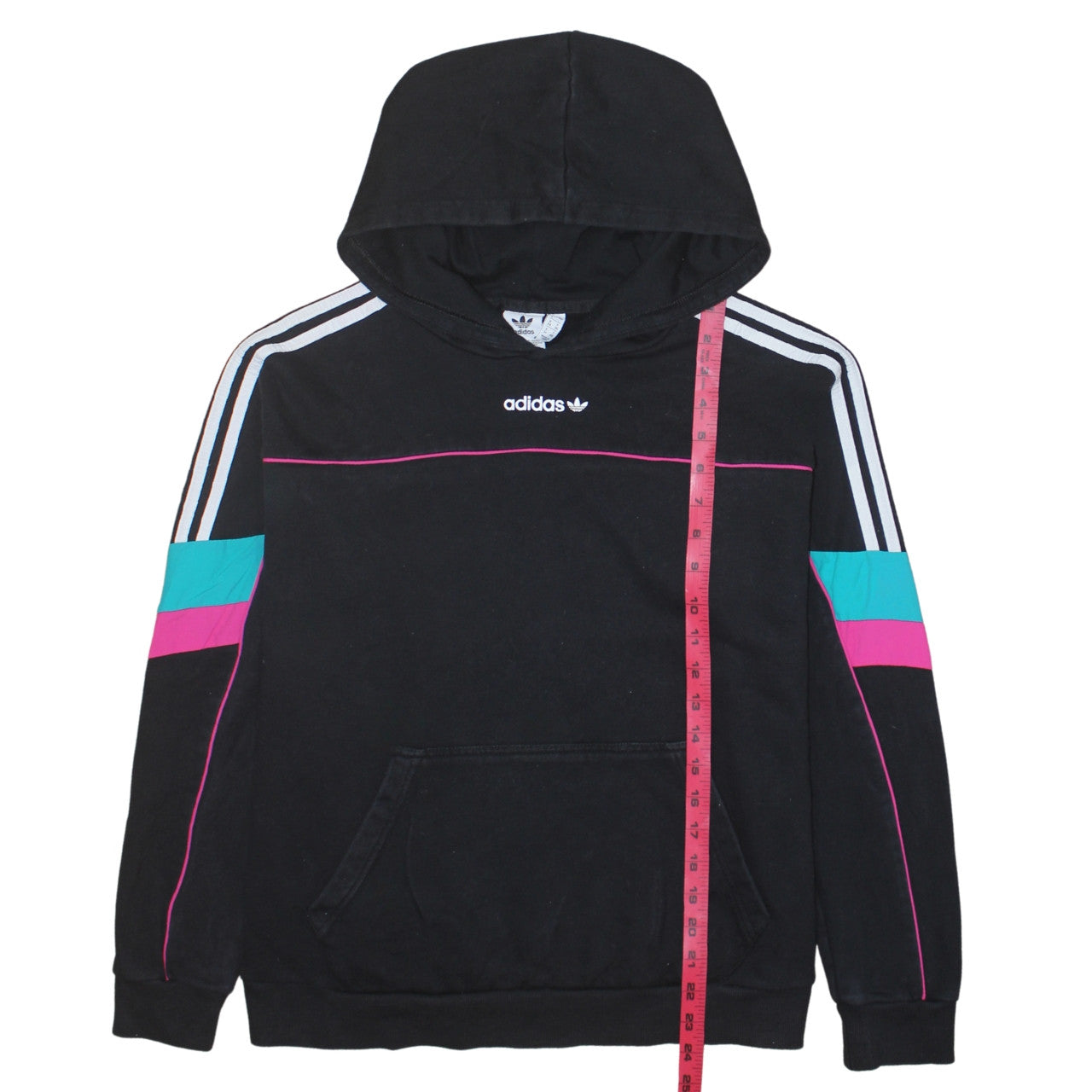 Womens UK Size 8 adidas Black Pullover Hoodie