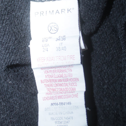 Womens UK Size XS Primark Black Pullover Hoodie