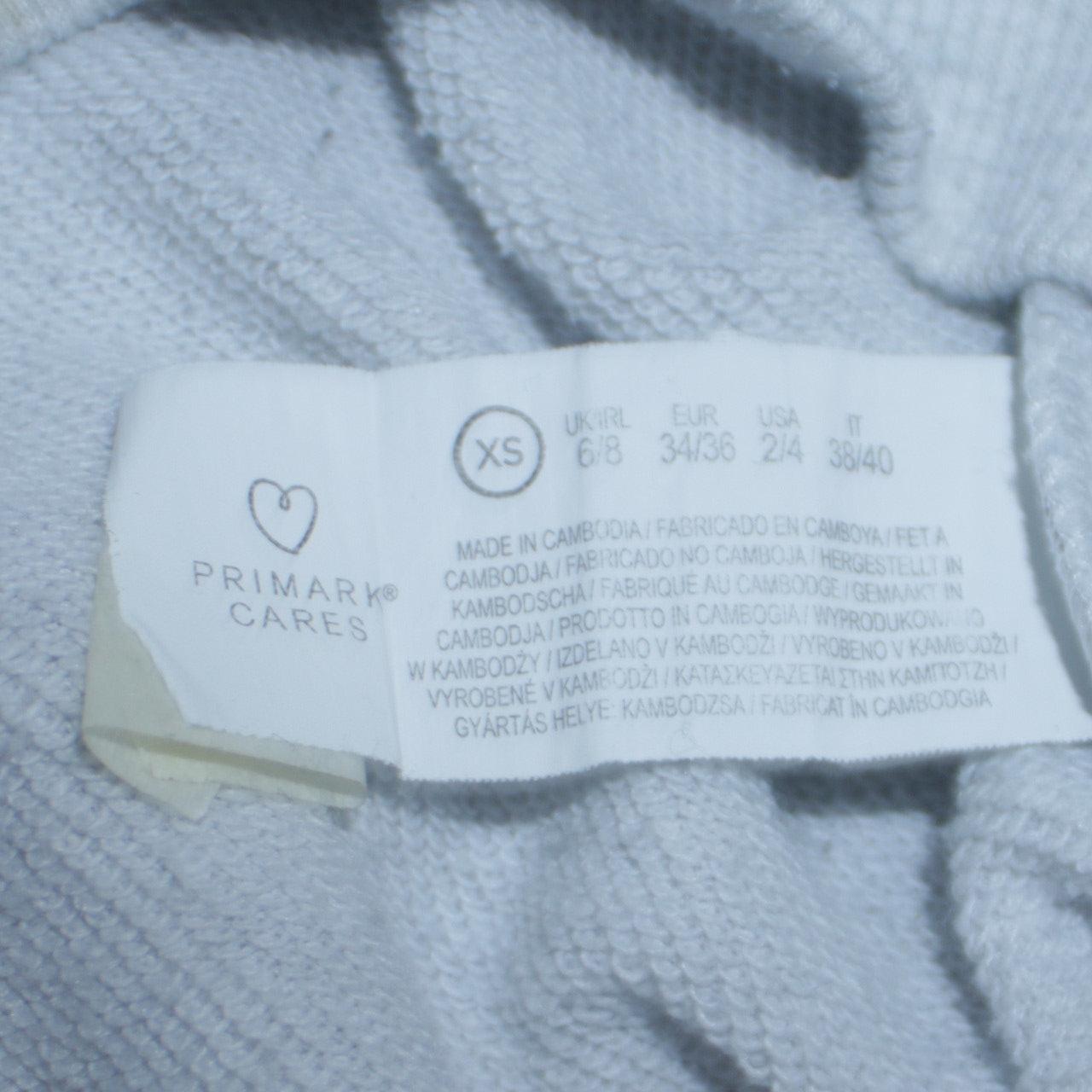 Womens UK Size XS Primark Grey Pullover Sweatshirt