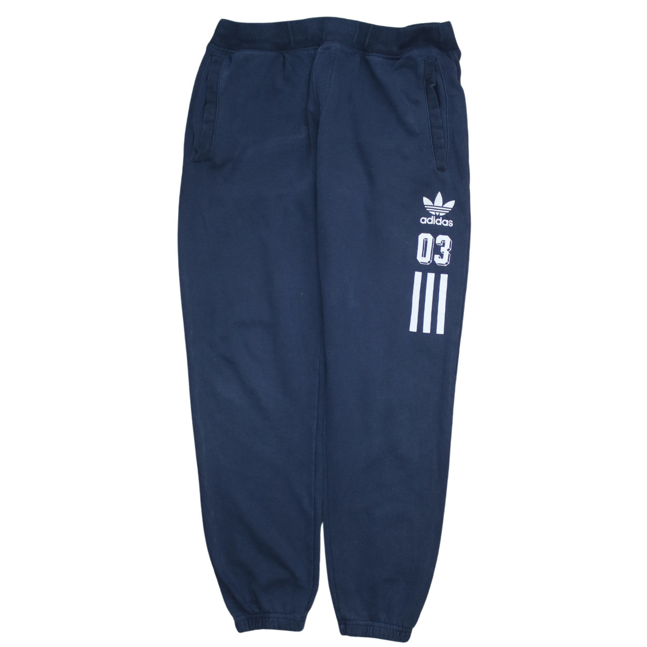 Mens UK Size L adidas Regular Fit Jogger Blue Trousers