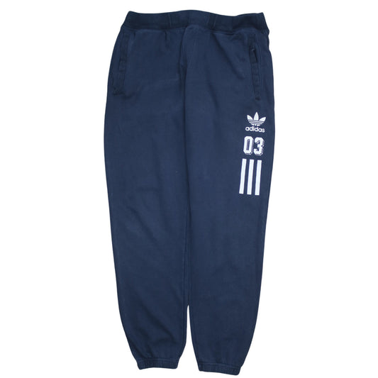 Mens UK Size L adidas Regular Fit Jogger Blue Trousers
