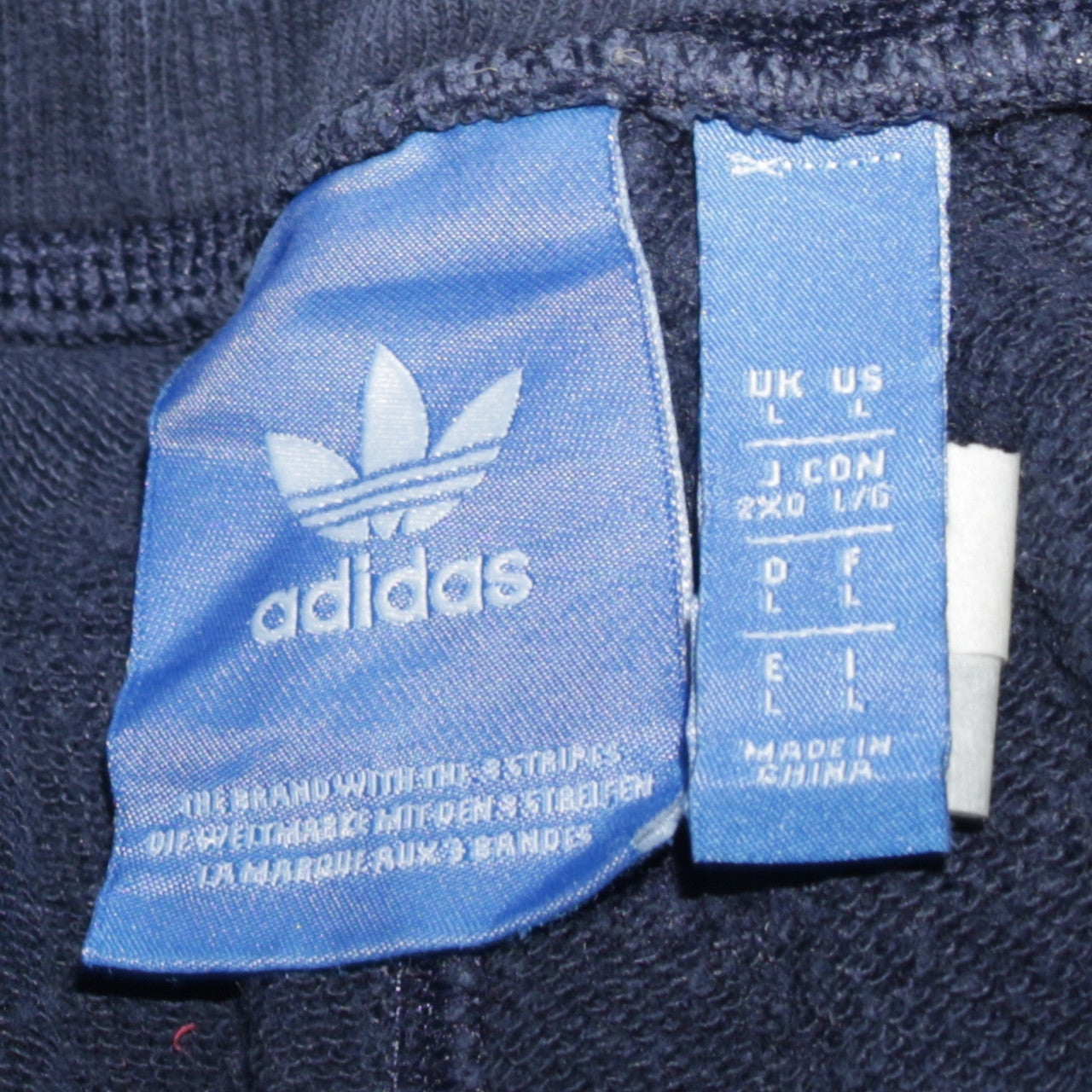 Mens UK Size L adidas Regular Fit Jogger Blue Trousers