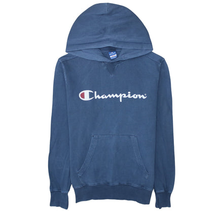 Mens UK Size M Champion Blue Pullover Hoodie