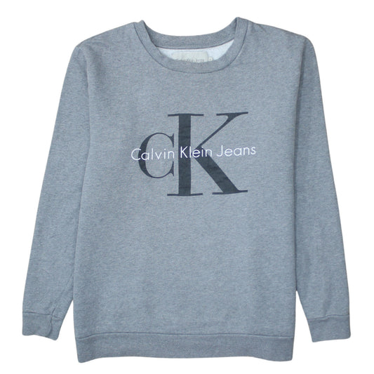 Mens UK Size M Calvin Klein Jeans Grey Pullover Sweatshirt