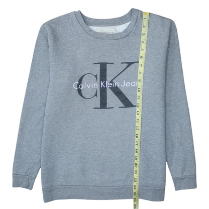 Mens UK Size M Calvin Klein Jeans Grey Pullover Sweatshirt