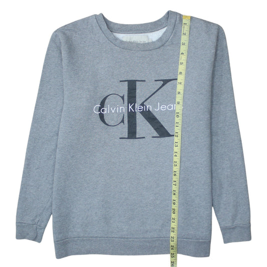 Mens UK Size M Calvin Klein Jeans Grey Pullover Sweatshirt