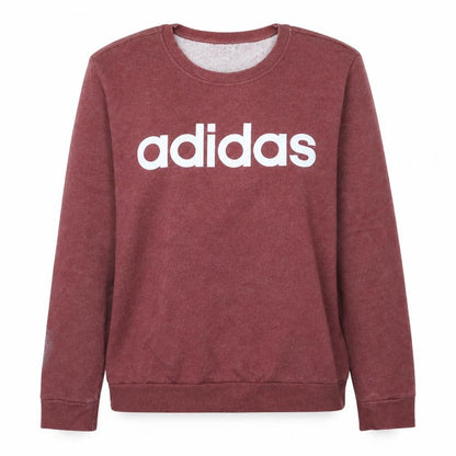 Womens UK Size L adidas Red Pullover Sweatshirt