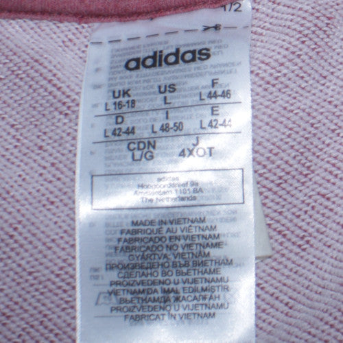Womens UK Size L adidas Red Pullover Sweatshirt