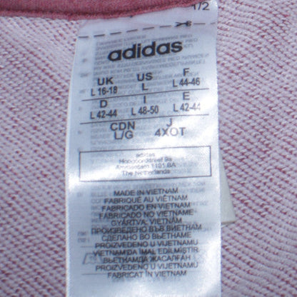 Womens UK Size L adidas Red Pullover Sweatshirt
