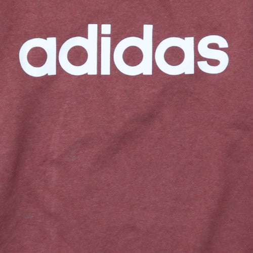 Womens UK Size L adidas Red Pullover Sweatshirt