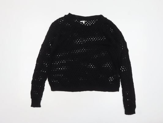 Womens UK Size 12 New Look Black Pullover Jumper
