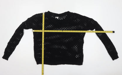 Womens UK Size 12 New Look Black Pullover Jumper