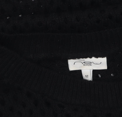 Womens UK Size 12 New Look Black Pullover Jumper