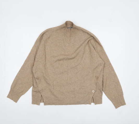 Womens UK Size XS Oasis Beige Pullover Jumper